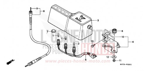 MESSGERAET (DK/ED/U) XR400R1 de 2001
